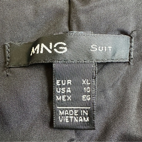 Mango MNG Suit Cocktail Dress Size 10 Mini Bodycon Halter Double Strap Black Tie - Picture 5 of 7